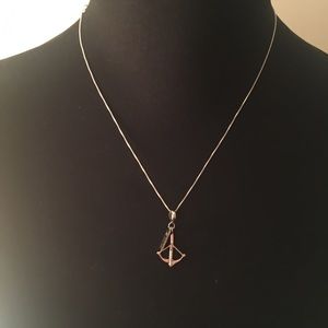 Sterling Silver Daryl Dixon Crossbow Necklace